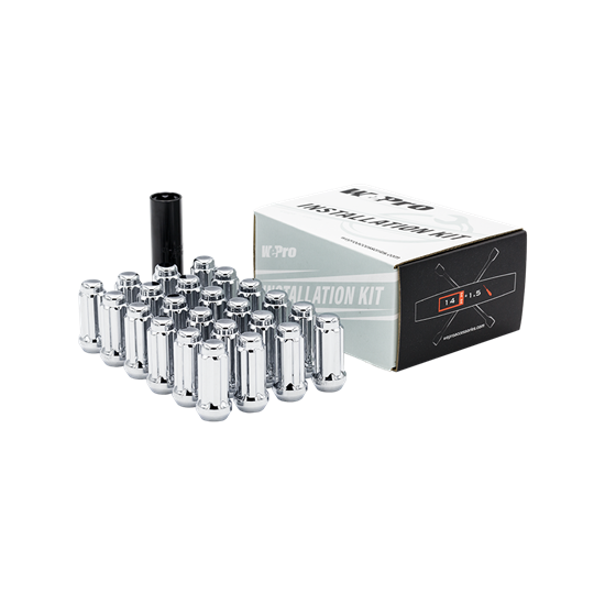 Picture of WePro - Spline Long Closed End 12x1.75 Chrome 5 Lug (20pcs) Kit - Chrome