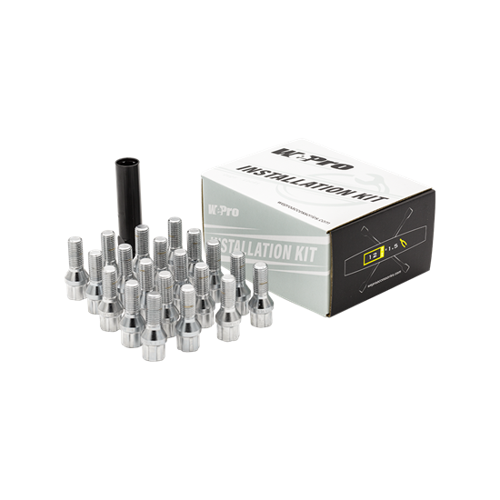 Picture of WePro - Spline Lug Bolts - 27mm Closed End 14x1.25 Chrome 5 Lug (20pcs) Kit - Chrome