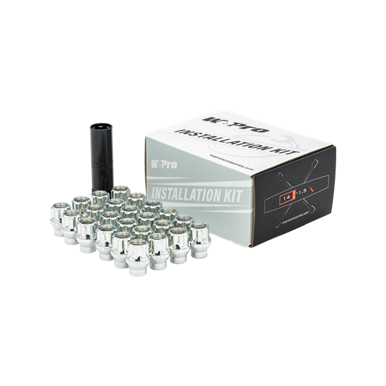 Picture of WePro - Spline ET Open End 1/2" x 20 Zinc 6 Lug (23pcs) Kit - Chrome